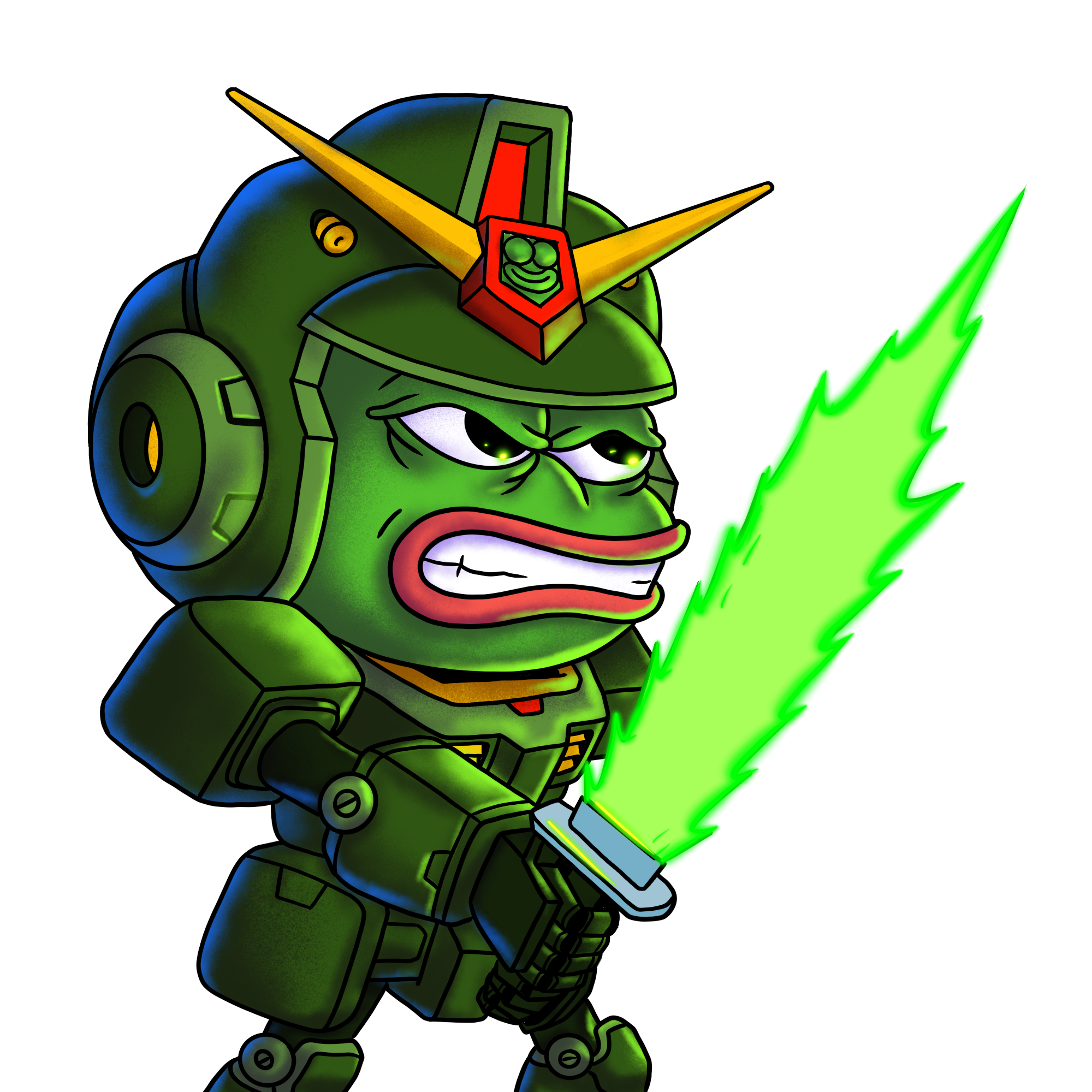 MechaPepe in battle armor